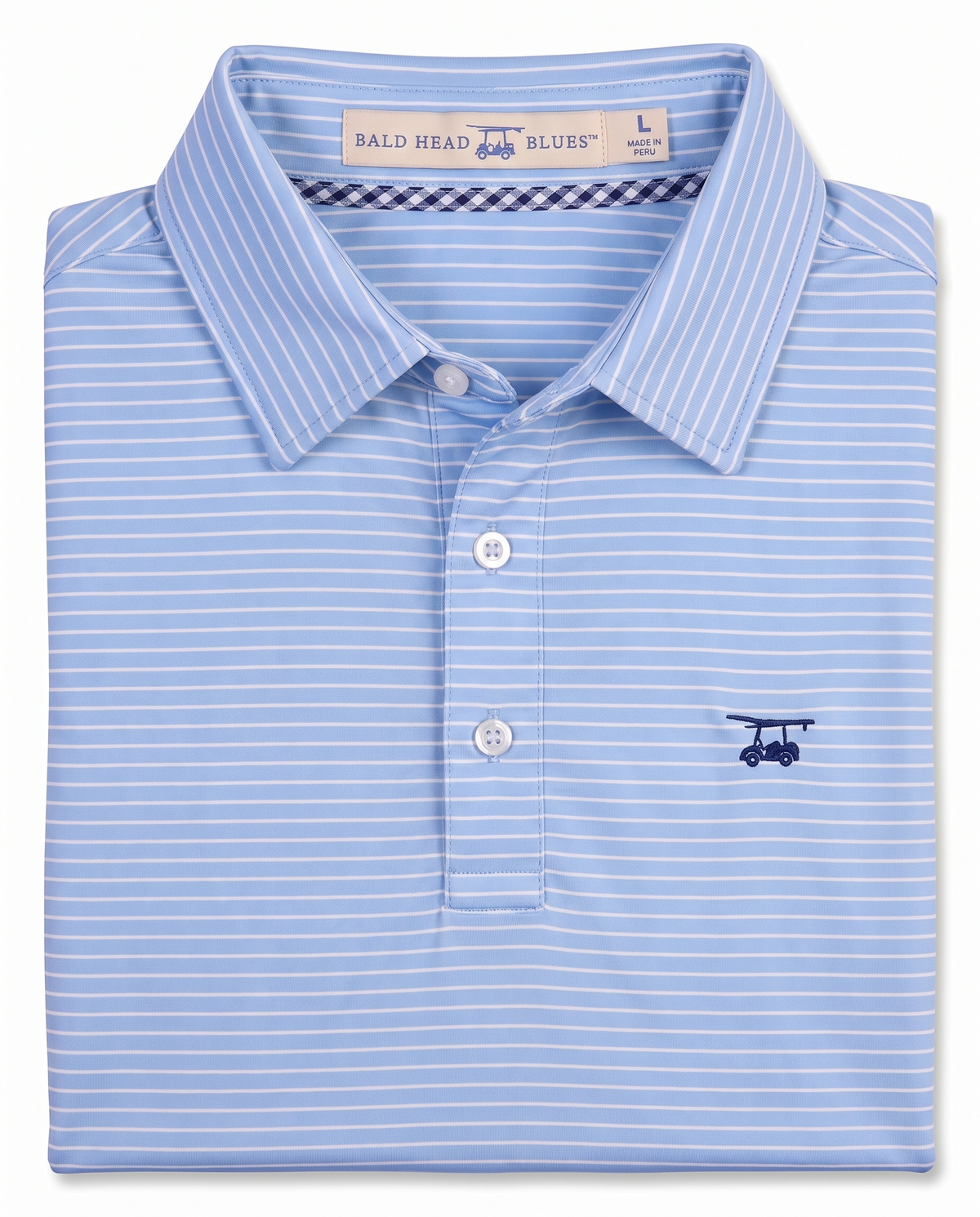 Albatross Polo Blush Bell Pinstripe folded