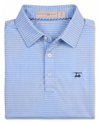 Albatross Polo Blush/Bell Pinstripe folded