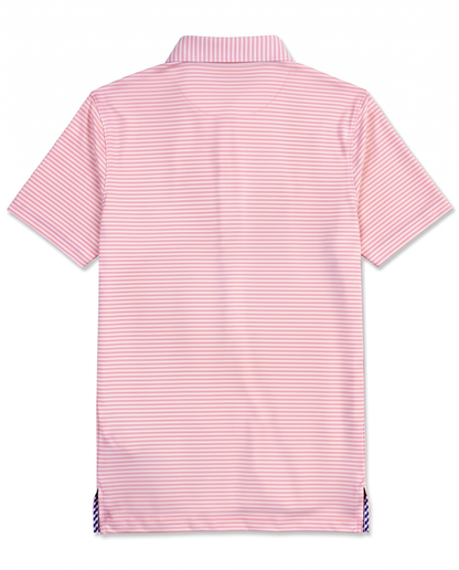 Albatross Polo Blush/White Feeder Stripe back