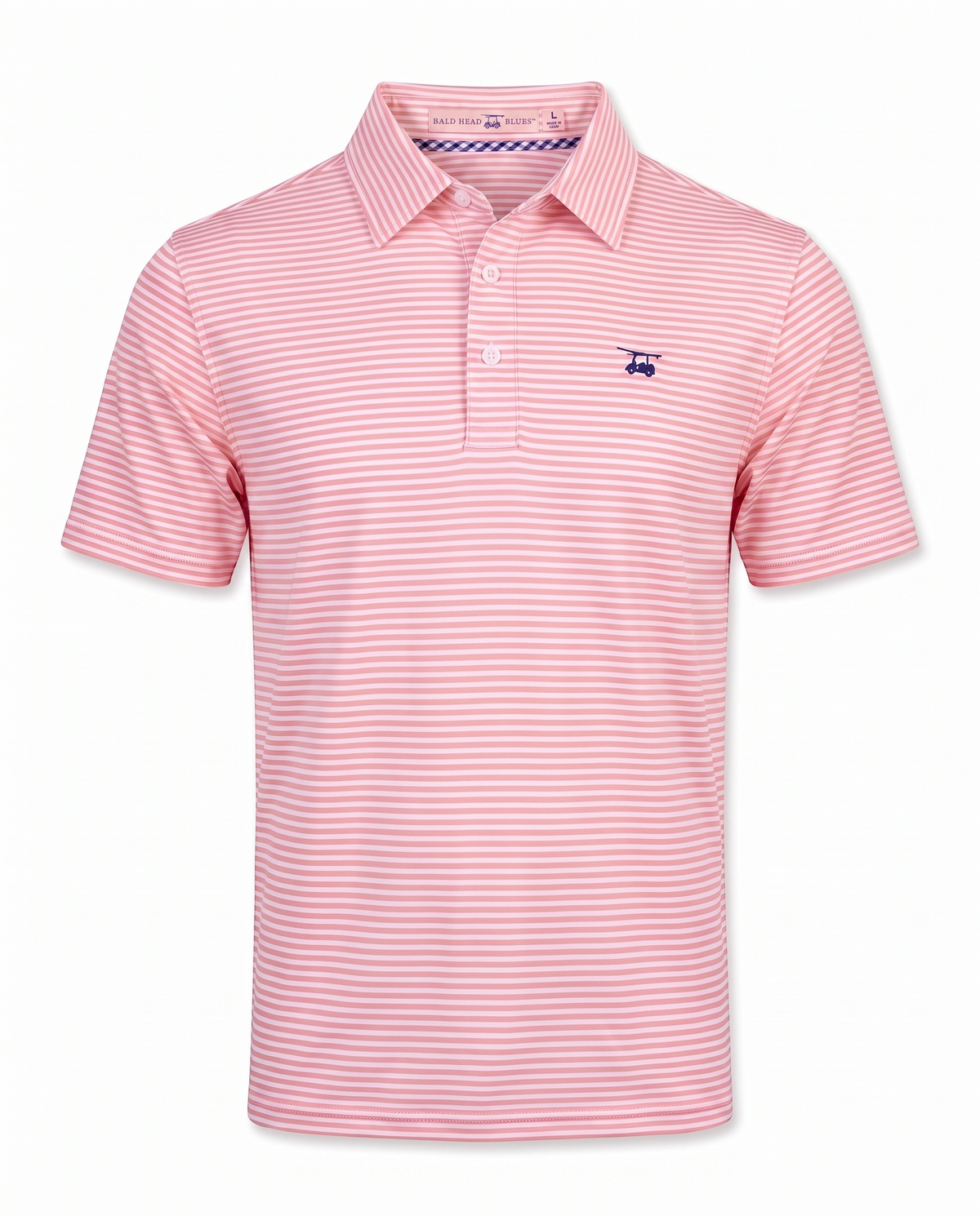 Albatross Polo Feeder Stripe - Blush/White - Front