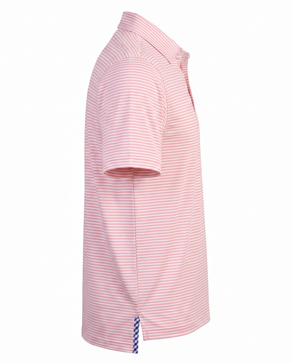 Albatross Polo Feeder Stripe - Blush/White - Side