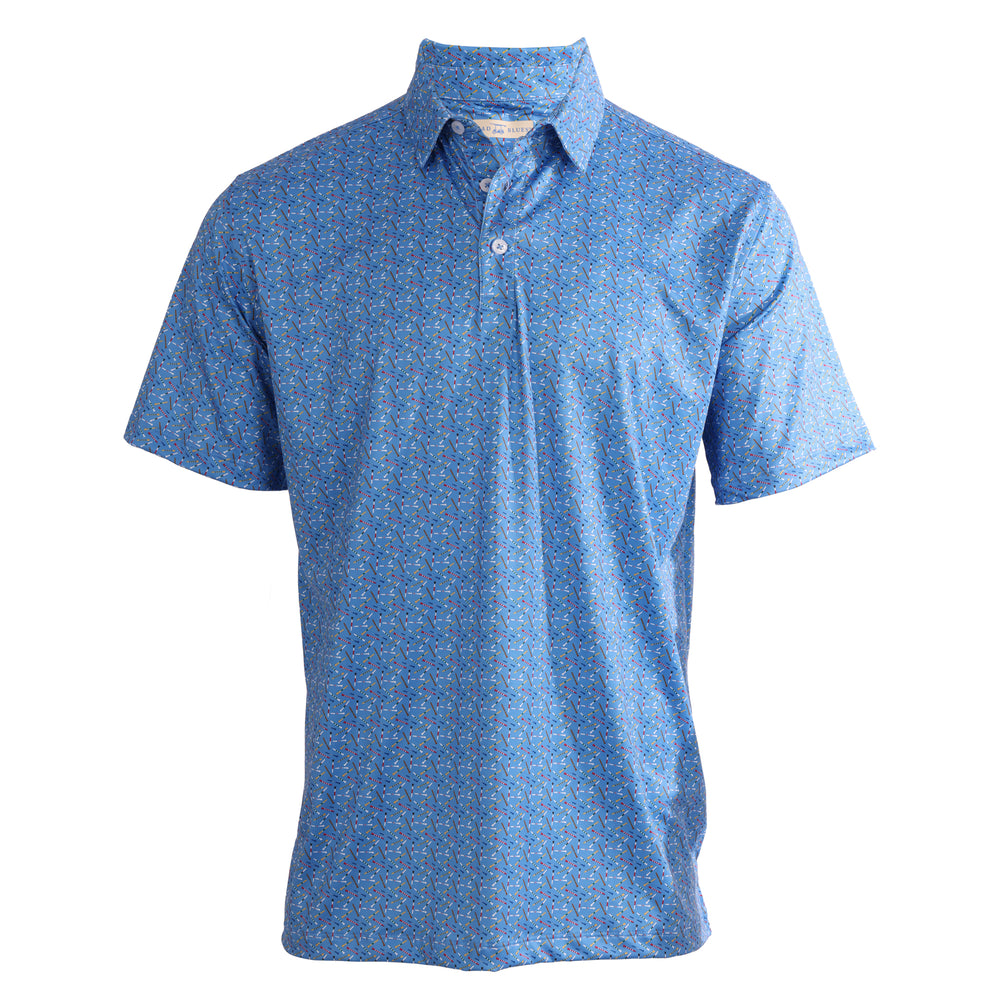 Albatross Polo - Golf Tees Azure