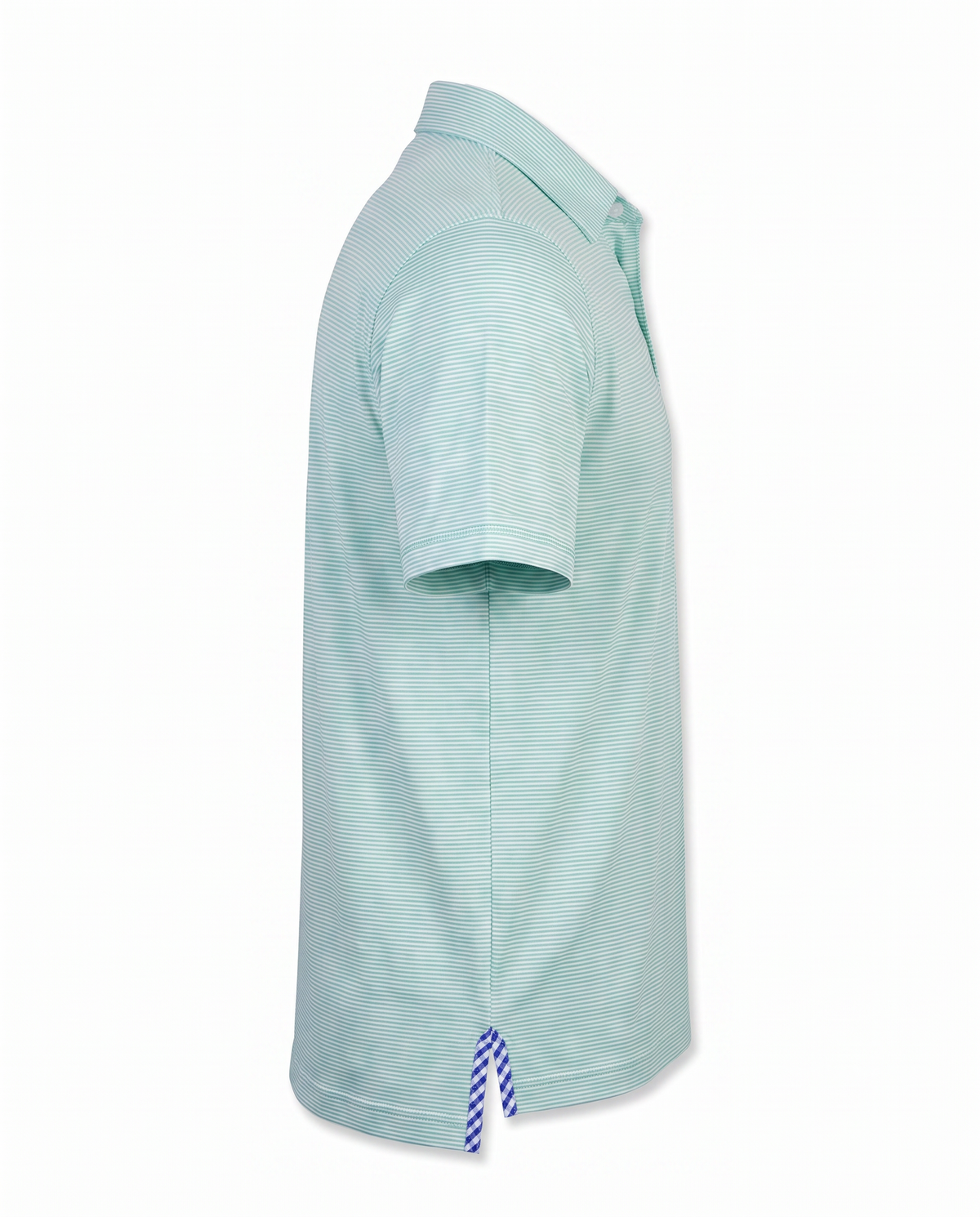 Albatross Polo Heather Aruba White Microstripe side