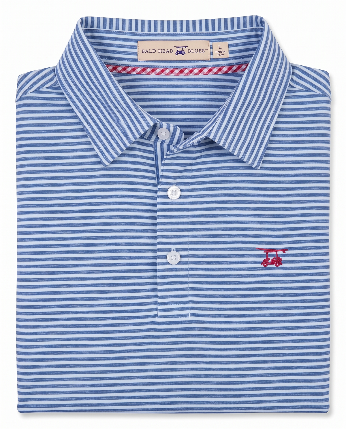 Albatross Polo Heather Bell Royal Stripe folded