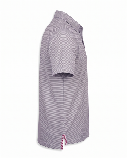 Albatross Polo Heather Black Microstripe side
