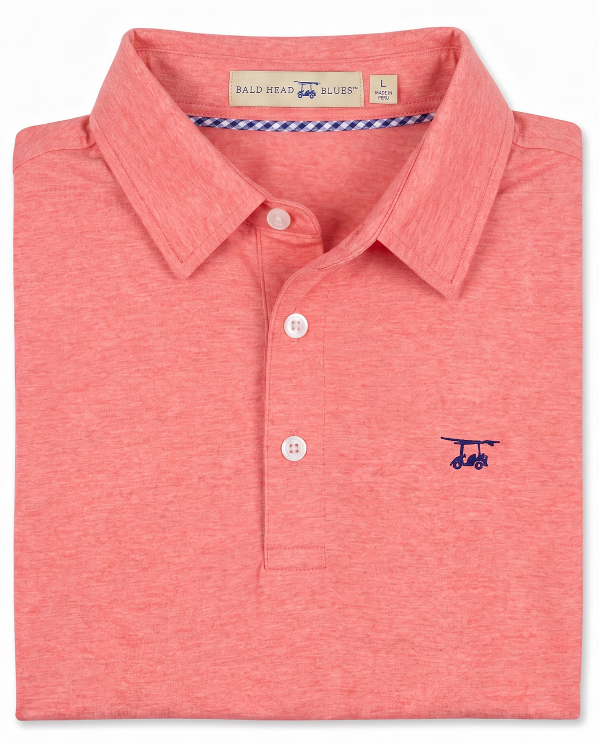 Albatross Polo Heather Coral folded