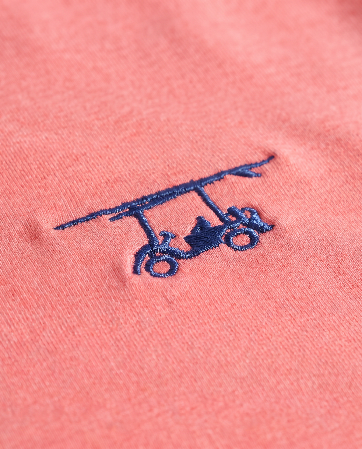 Albatross Polo Heather Coral logo detail