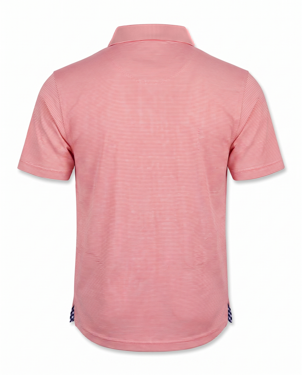 Albatross Polo Heather Coral/White Microstripe back