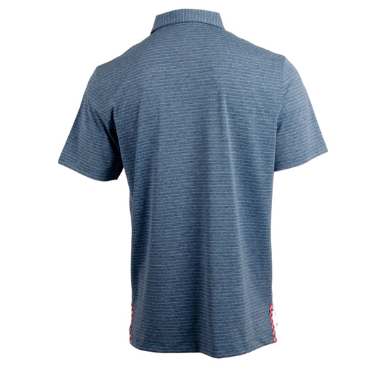 Limited Edition Albatross Polo - Heather Medieval / Bell Pinstripes