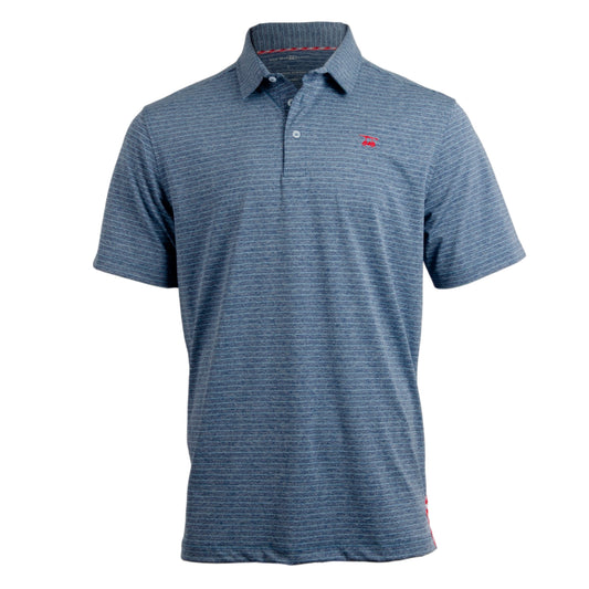 Limited Edition Albatross Polo - Heather Medieval / Bell Pinstripes