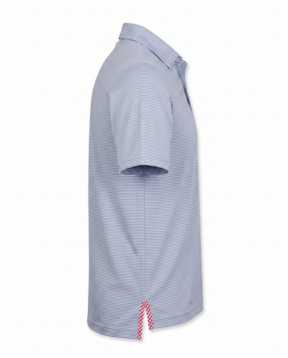 Albatross Polo Heather Medieval White Microstripe side