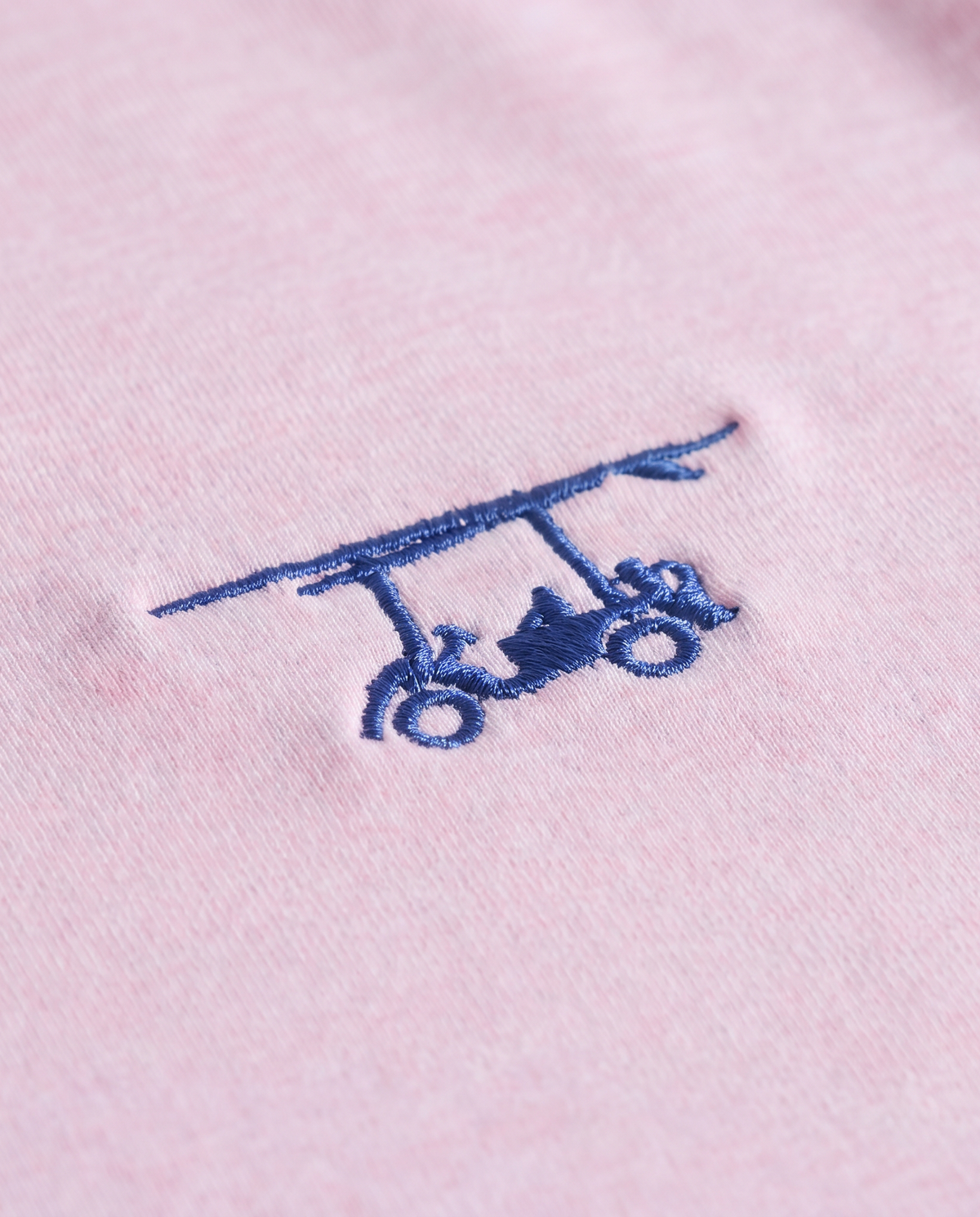 Albatross Polo Heather Pink logo detail
