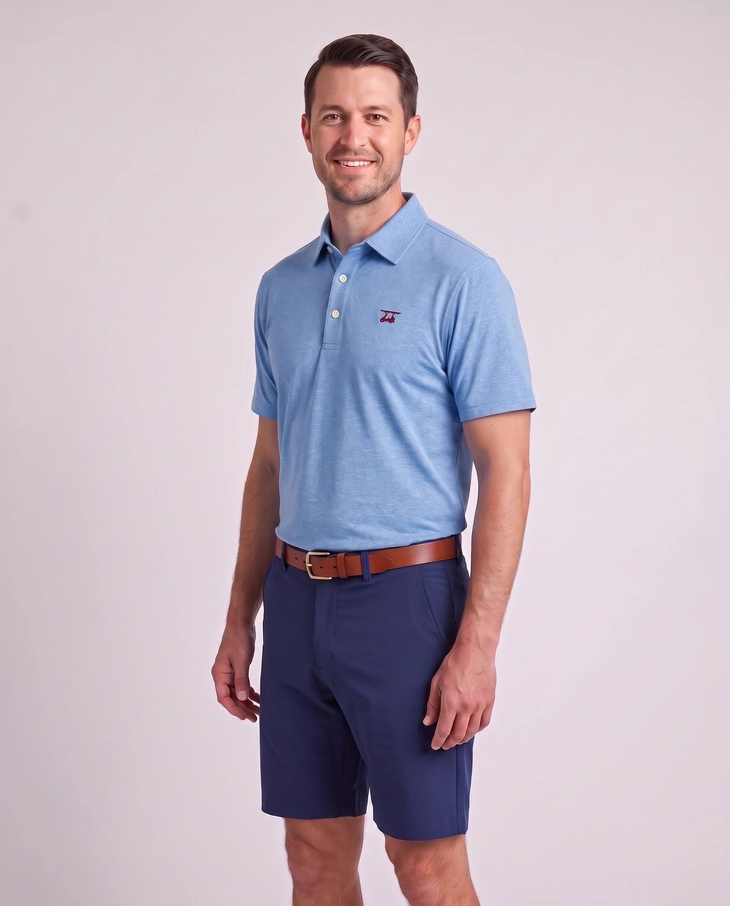 Albatross Polo Heather Regatta on model