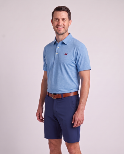 Albatross Polo Heather Regatta on model
