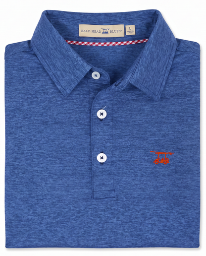 Albatross Polo Heather Royal Blue folded