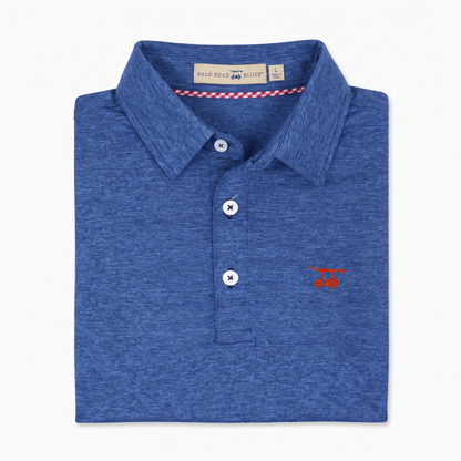 Albatross Polo Heather Royal Blue folded