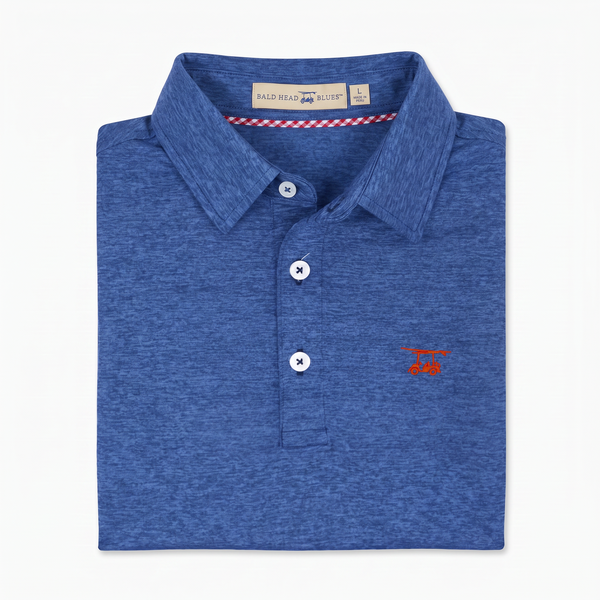 Albatross Polo Heather Royal Blue folded