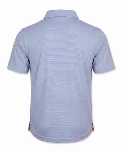 Albatross Polo Heather Regatta White Microstripe back