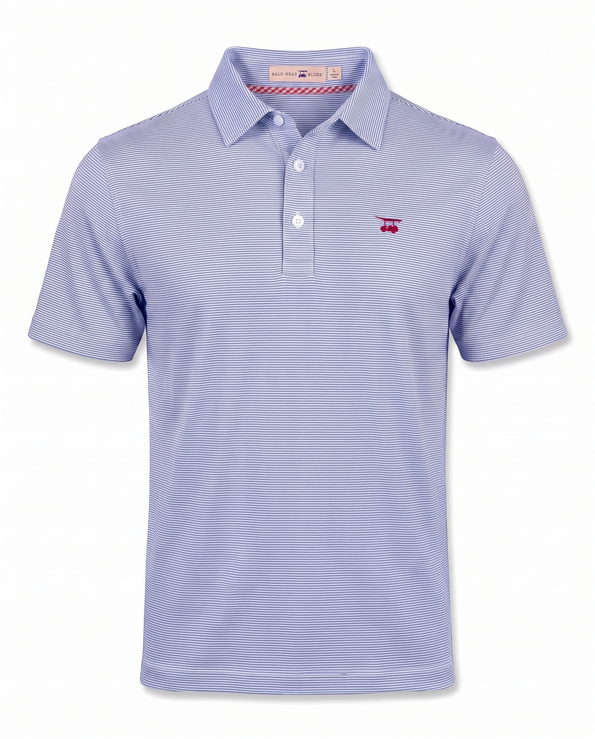 Albatross Polo Heather Regatta White Microstripe front