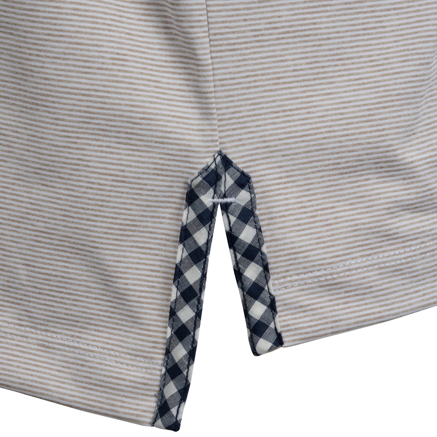 Limited Edition Albatross Polo - Heather Sand Dollar / White Micro Stripe