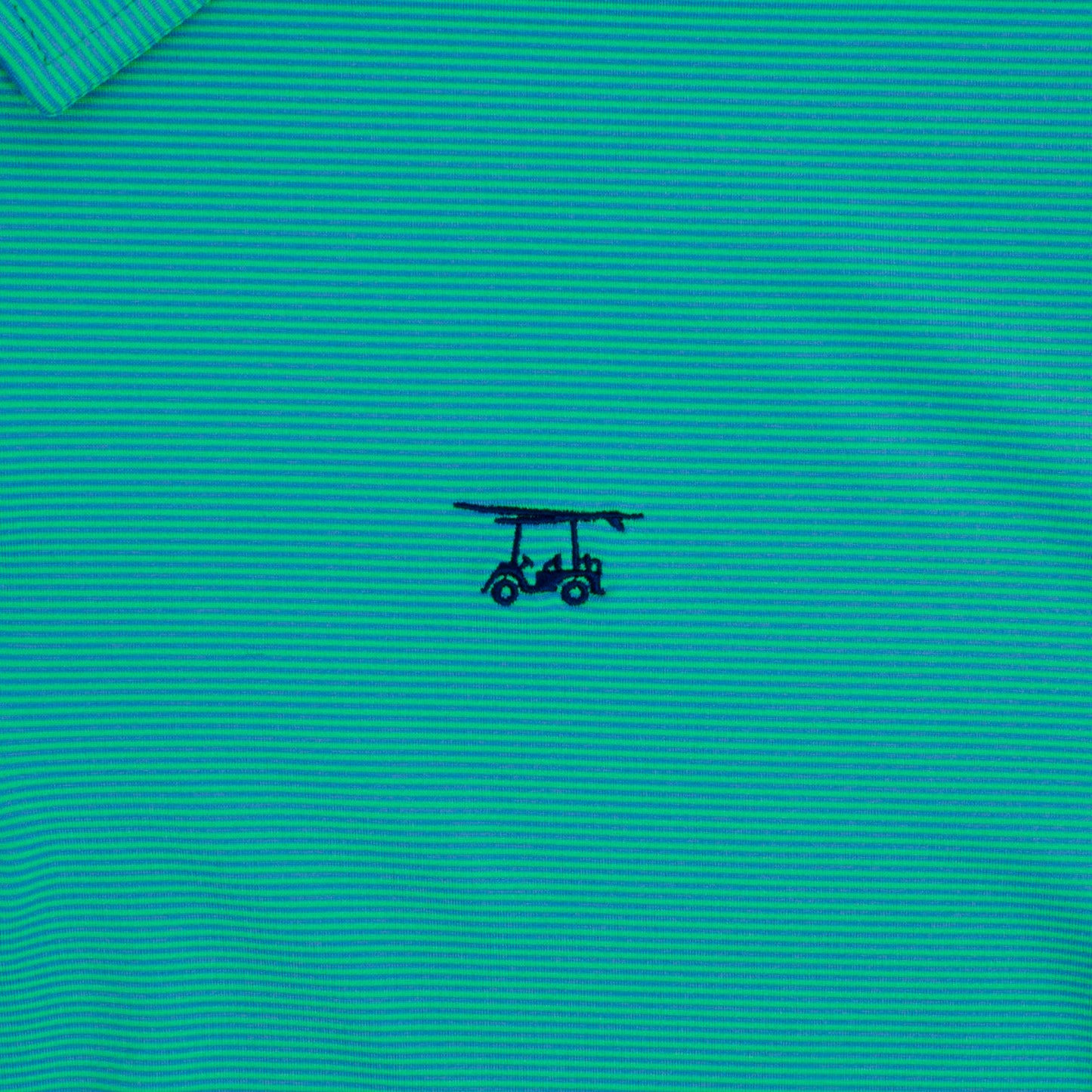 Limited Edition Albatross Polo - Green / Bell Microstripe