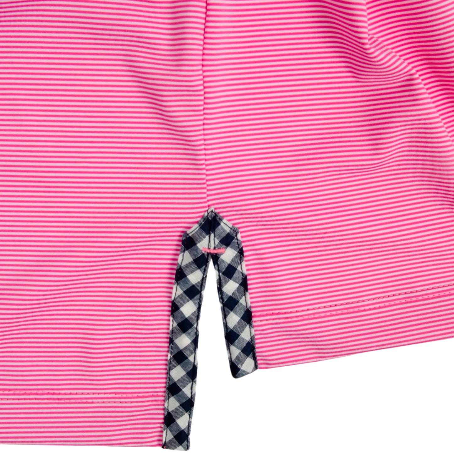 Limited Edition Albatross Polo - Pink / White Microstripe