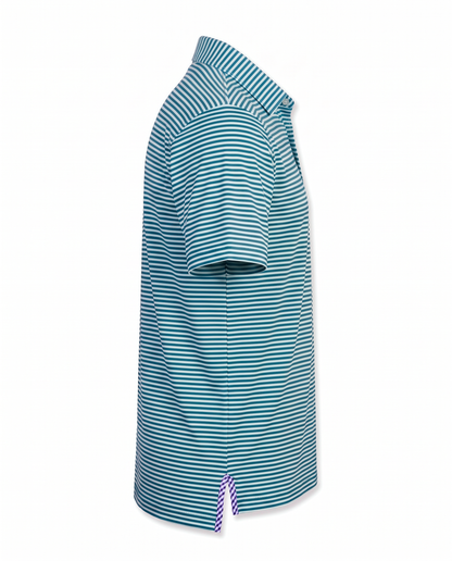 Albatross Polo Lagoon/Seaglass Feeder Stripe side
