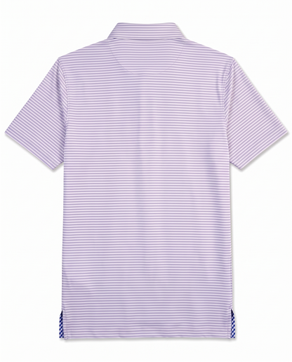 Albatross Polo Feeder Stripe - Lavender/White - Back