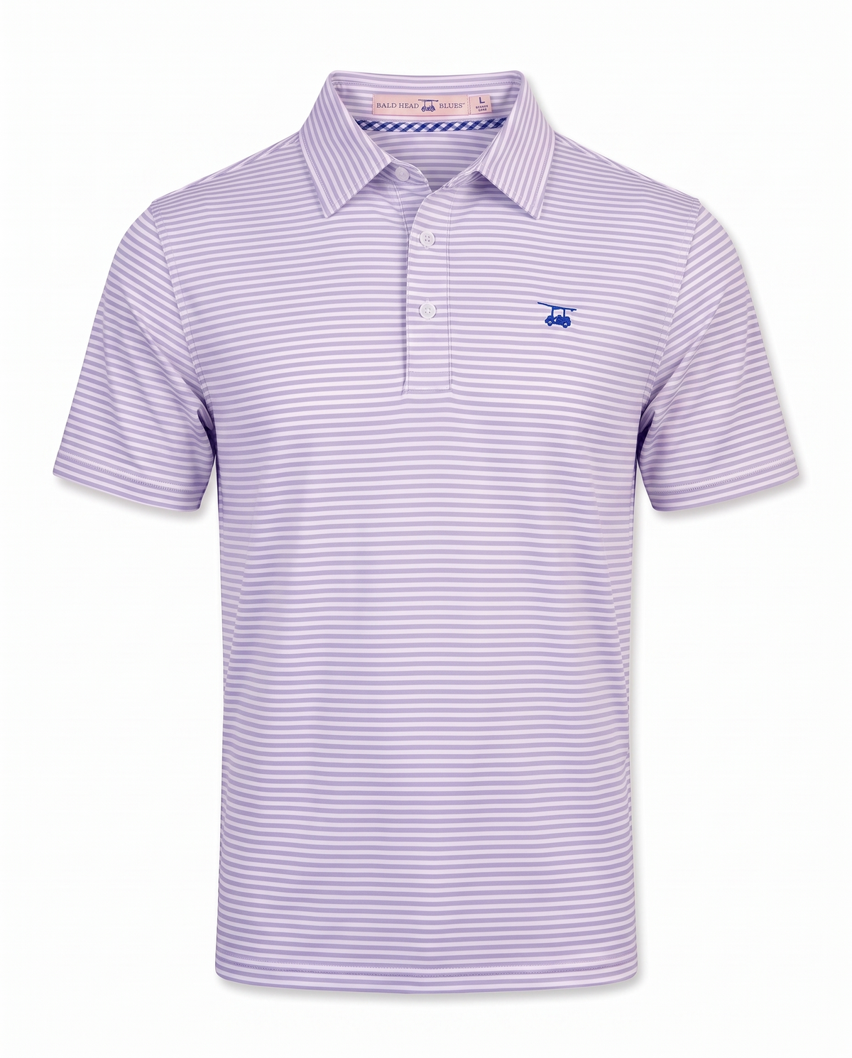 Albatross Polo Feeder Stripe - Lavender/White - Front