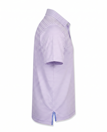 Albatross Polo Lavender/White Feeder Stripe side