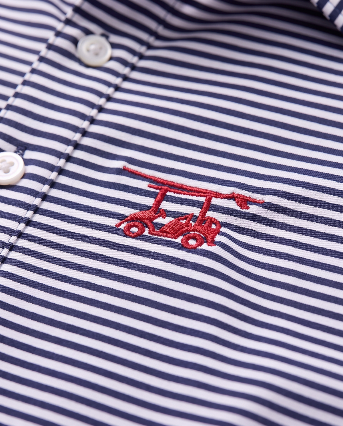 Albatross Polo Feeder Stripe - Medieval/White - Logo