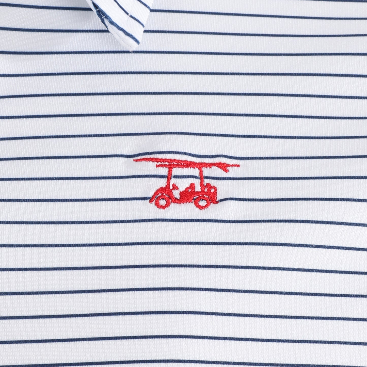Albatross Polo - Medieval / White Pinstripe