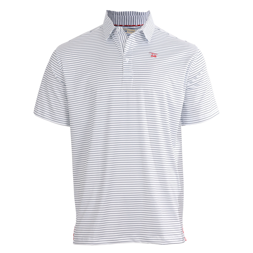 Albatross Polo - Medieval / White Pinstripe