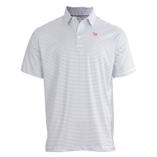 Albatross Polo - Medieval / White Pinstripe