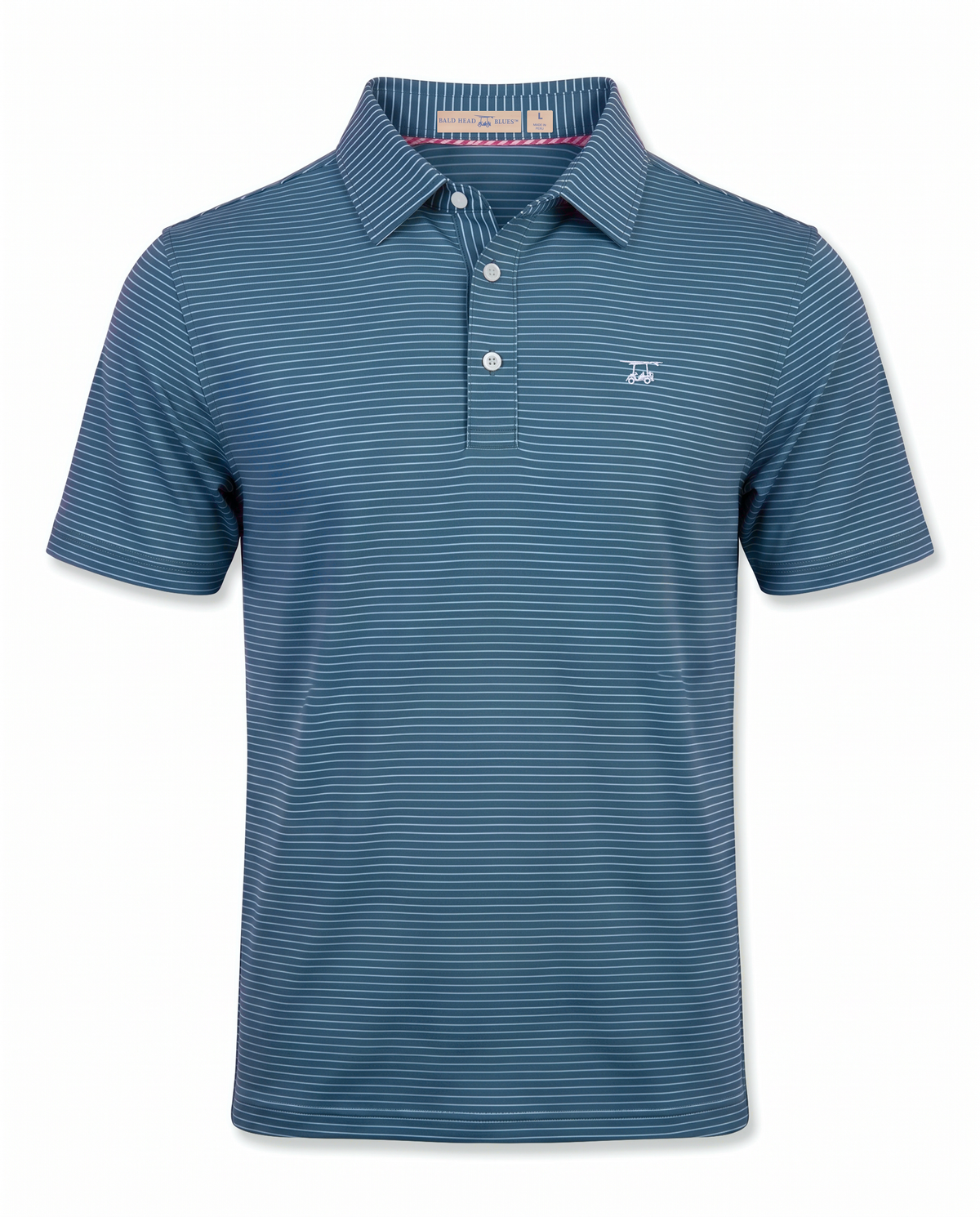 Albatross Polo Azure/Ocean Depths Pinstripe front