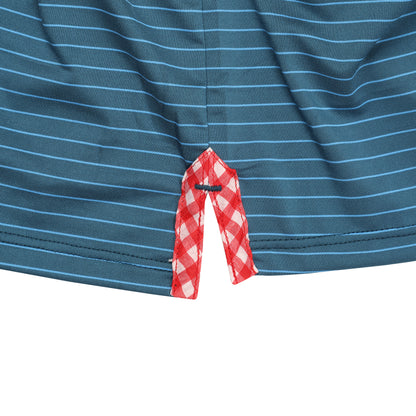 Youth Albatross Polo - Ocean Depth / Azure Blue Pinestripe