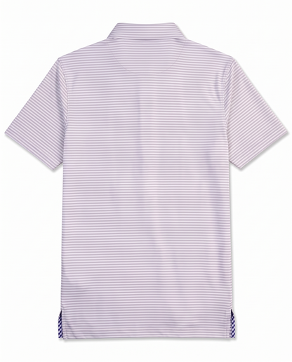Albatross Polo Feeder Stripe - Pearl Grey/White - Back
