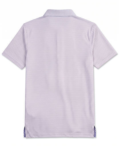 Albatross Polo Pearl Grey/White Feeder Stripe back