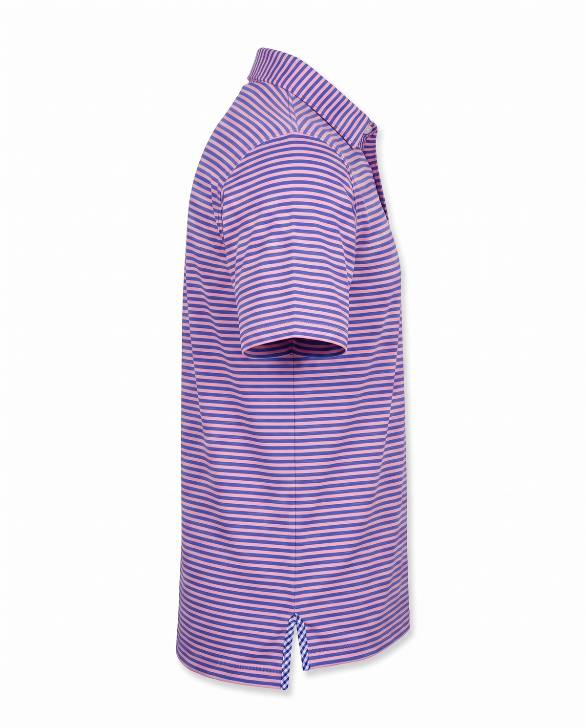 Albatross Polo Heather Royal Blue with Peach Stripe side