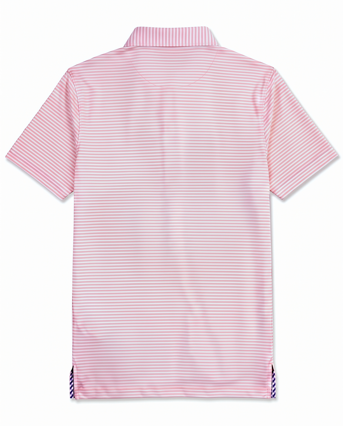 Albatross Polo Pink/Seaglass Feeder Stripe back