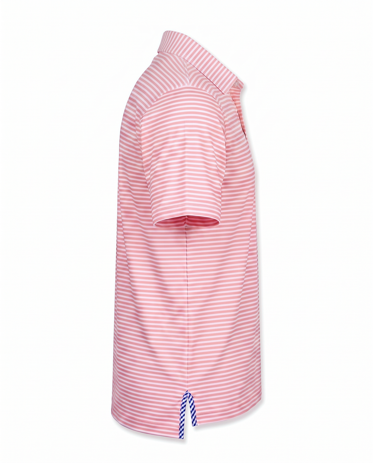 Albatross Polo Pink/Seaglass Feeder Stripe side
