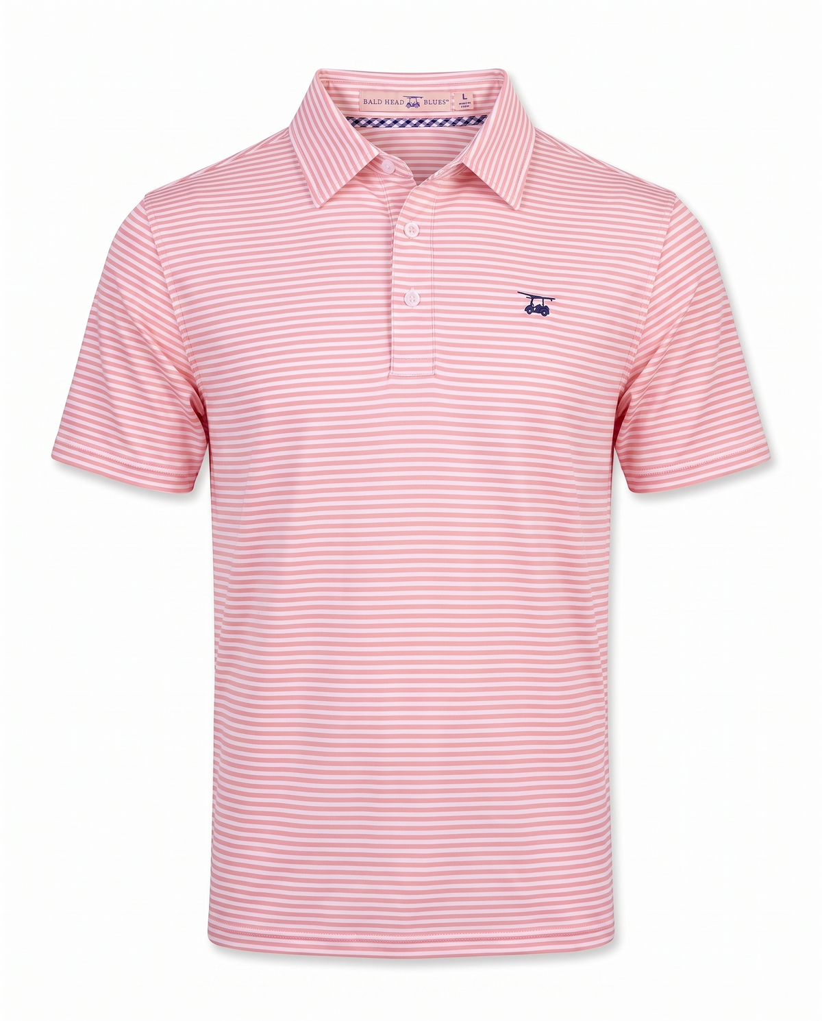 Albatross Polo Feeder Stripe - Peach/White - Front