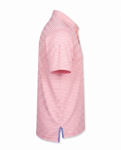 Albatross Polo Feeder Stripe - Peach/White - Side