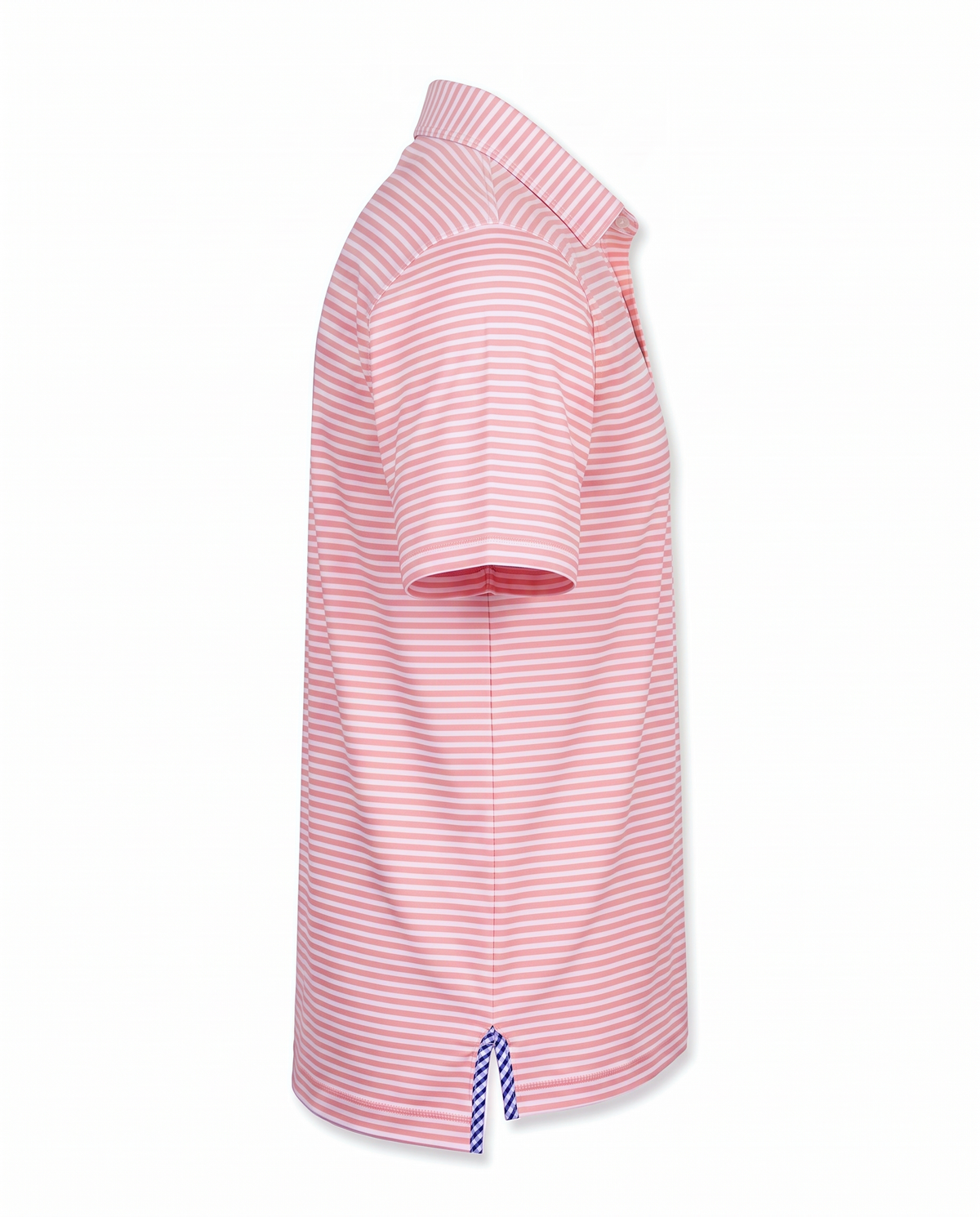 Albatross Polo Peach/White Feeder Stripe side