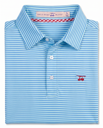 Albatross Polo Feeder Stripe - Aruba/Regatta - Fold