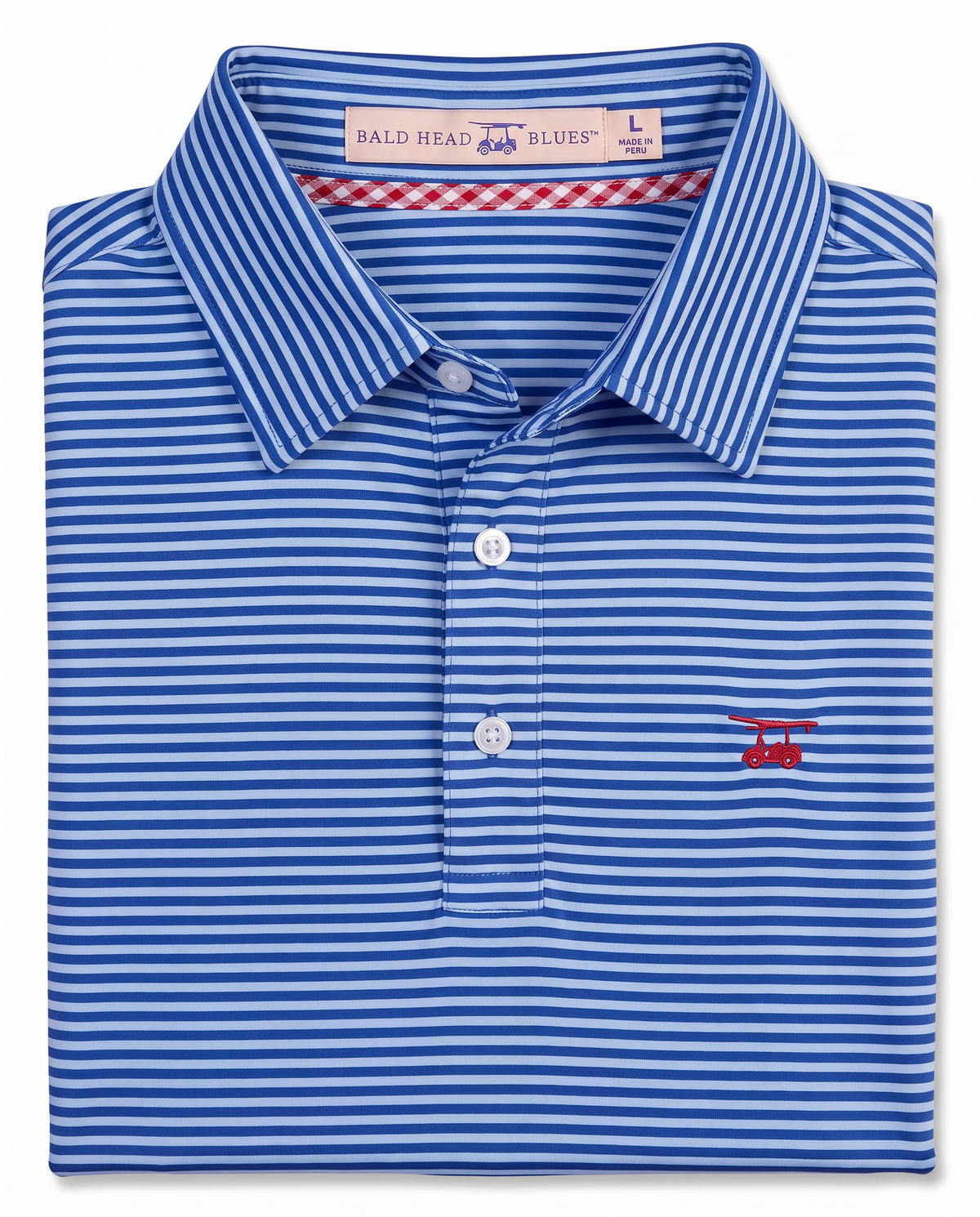 Albatross Polo Feeder Stripe - Royal Blue/Bell - Fold