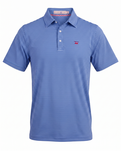 Albatross Polo Feeder Stripe - Royal Blue/Bell - Front