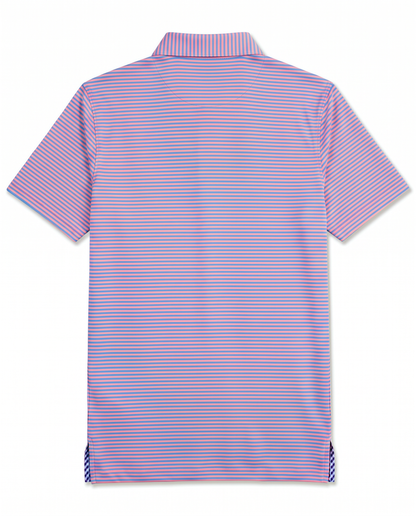 Albatross Polo Coral/Regatta Feeder Stripe back