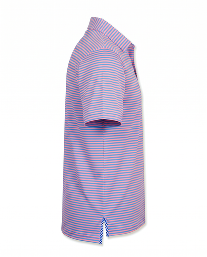 Albatross Polo Coral/Regatta Feeder Stripe side