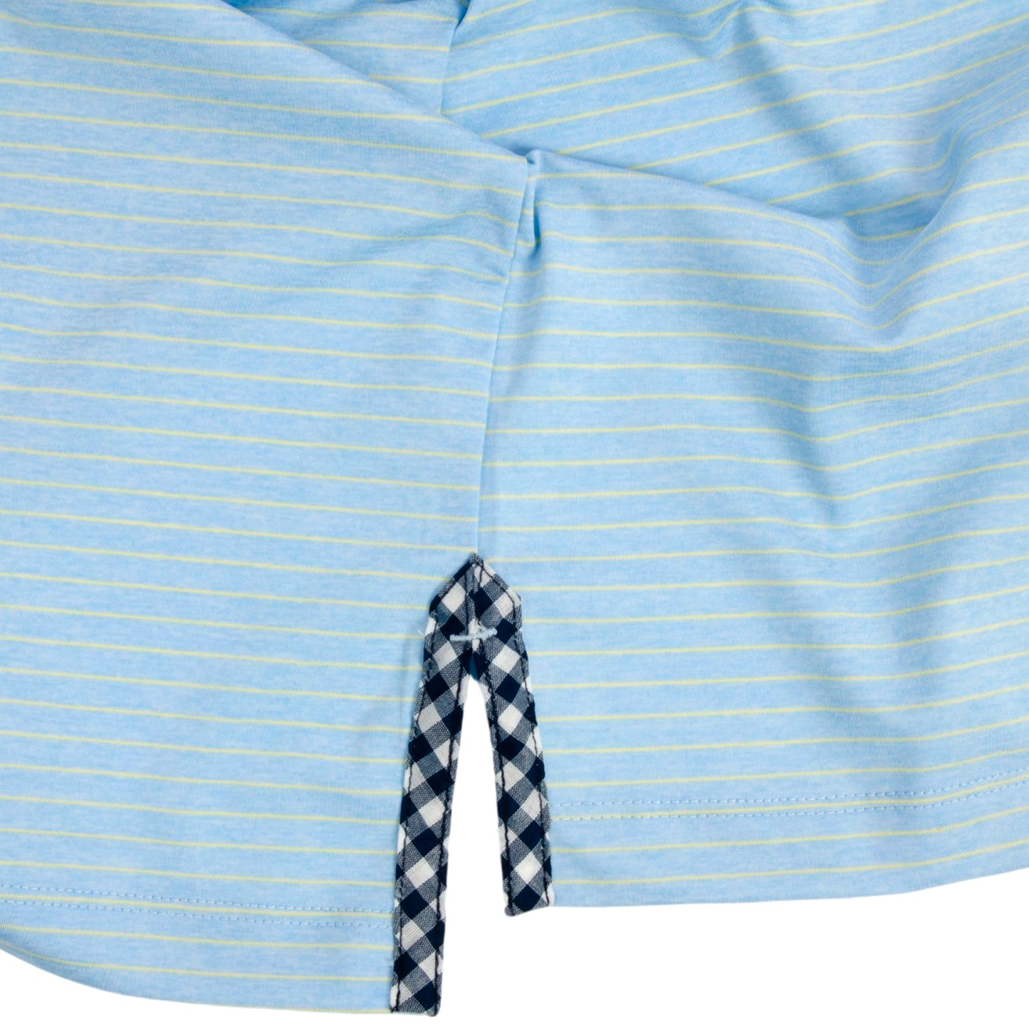 Limited Edition Albatross Polo - Heather Bell / Yellow Pinstripes